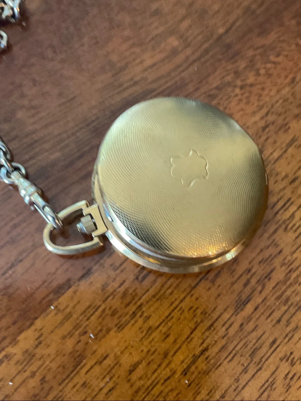 Jules Jorgensen Gold-Tone Pocket Watch with Chain - Classic Men’s Accessory